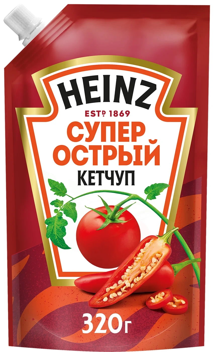 Хайнц кетчуп острый 320гр