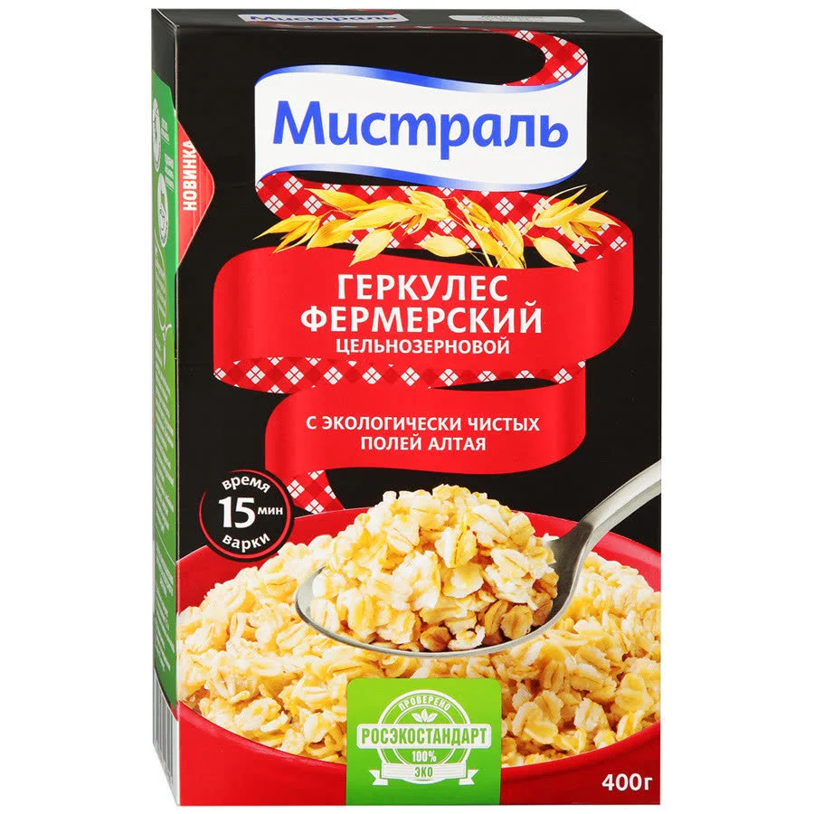 Мистраль хлопья Геркулес Алтайский 10мин 400гр